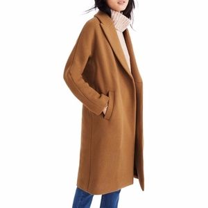 madewell | atlas cocoon coat in "burnished cedar"